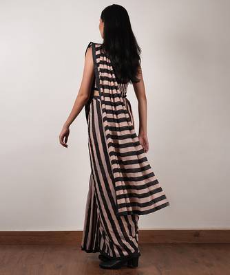 Pink printed cotton saree 3