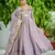 Onion color vichitra silk fabric wedding ceremonial gown with dupatta for girlie looks