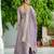Onion color vichitra silk fabric wedding ceremonial gown with dupatta for girlie looks