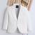 Offwhite cotton woven blazer