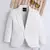 Offwhite cotton woven blazer