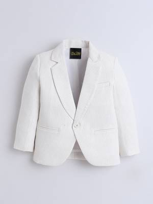 Offwhite cotton woven blazer 2