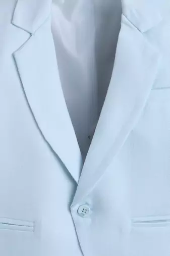 Skyblue cotton woven blazer