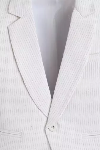 Offwhite cotton woven blazer