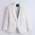 Cream cotton woven blazer