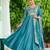 Sky blue color vichitra silk fabric wedding ceremonial gown with dupatta for girlie looks
