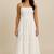 White color schiffli embroidery dress
