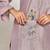 Lavender color embroidery with mirror work kurti
