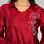 Maroon color zari embroidery kurta with pant