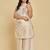 Ivory color thread embroidery with beads kurta with pant