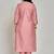 Pink color dabka embroidery with mirror work kurta with pant and duptta