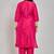 Pink color mirror work with zari and sequin work kurta with pant and duptta