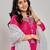 Pink color mirror work with zari and sequin work kurta with pant and duptta