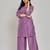Purple color zari embroidery co-ord set