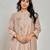 Champagne beige color resham work with zari tunic