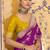 magenta faux crepe art silk with beautiful zari weaving work classic saree