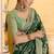 dark green faux crepe art silk with beautiful zari weaving work classic saree