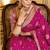 rani pink faux crepe art silk with beautiful zari weaving work classic saree