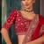 Red wear fabric embroidery bridal reception festival wedding wear heavy border saree