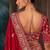 Red wear fabric embroidery bridal reception festival wedding wear heavy border saree