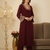  Maroon  Gotta Lace Work 3 Pc Ready to Wear Salwar Set