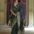 bottle green weaving work art silk blend classic saree