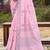 baby pink linen woven work traditional saree