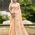 light peach linen woven work traditional saree
