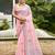 light pink linen woven work traditional saree