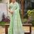 green linen woven work traditional saree