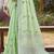 green linen woven work traditional saree