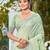 light green linen woven work traditional saree