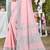 light pink linen woven work traditional saree