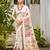 off-white cottan silk blend with meena woven work traditional saree