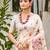off-white cottan silk blend with meena woven work traditional saree