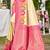pink silk blend woven work traditional saree