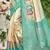 turquoise silk blend woven work traditional saree