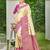 rani pink silk blend woven work traditional saree