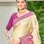 rani pink silk blend woven work traditional saree