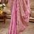 pink cottan silk blend with meena woven work traditional saree