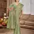 green cottan silk blend with meena woven work traditional saree