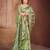 light green cottan silk blend with meena woven work traditional saree