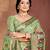 light green cottan silk blend with meena woven work traditional saree