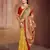 yellow cottan silk blend with meena woven work traditional saree