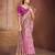 light pink cottan silk blend with meena woven work traditional saree