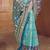 sky blue cottan silk blend with meena woven work traditional saree