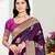 purple satin silk blend woven work traditional saree