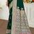green satin silk blend woven work traditional saree