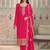 Pink color viscose chiniya silk fabric ethnic embroidered salwar kameez