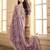 Purple color elegant organza fabric designer embroidered suit